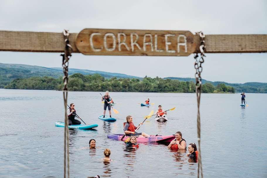 group on water at swing